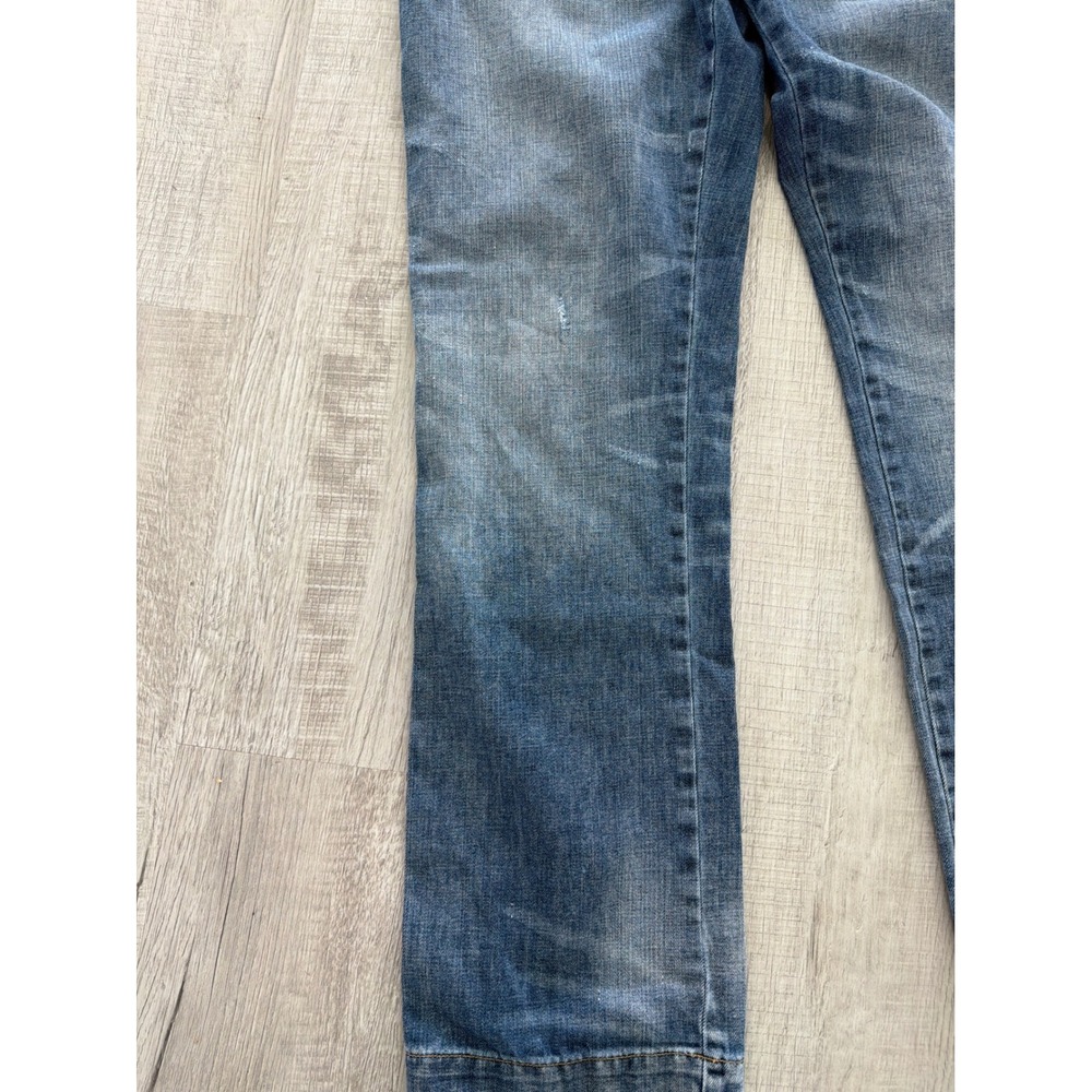 Gap 1969 Easy Straight Carpenter Jeans Blue Distressed Denim Womens 31/12t - Picture 5 of 9